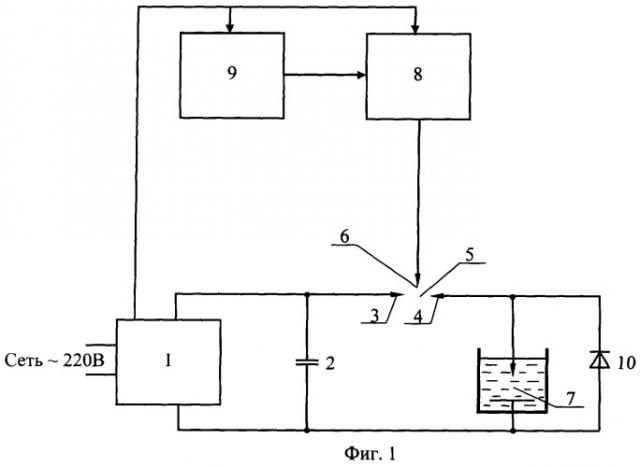 Устройство для управления высоковольтным электрическим разрядом в установках, использующих электрогидравлический эффект (патент 2313901)