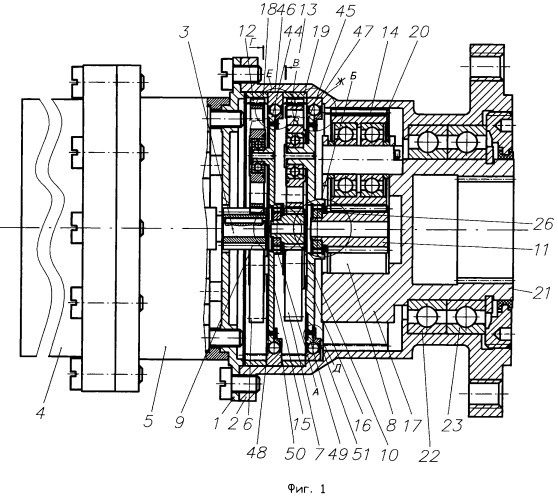 Электропривод с трехступенчатым планетарным редуктором (патент 2478851)