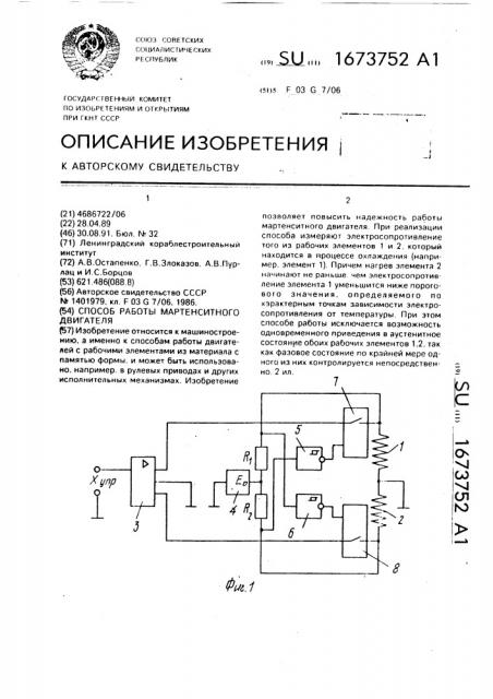 Способ работы мартенситного двигателя (патент 1673752)