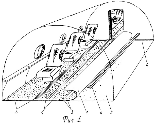 Напольное ковровое покрытие грузопассажирской кабины (патент 2290344)