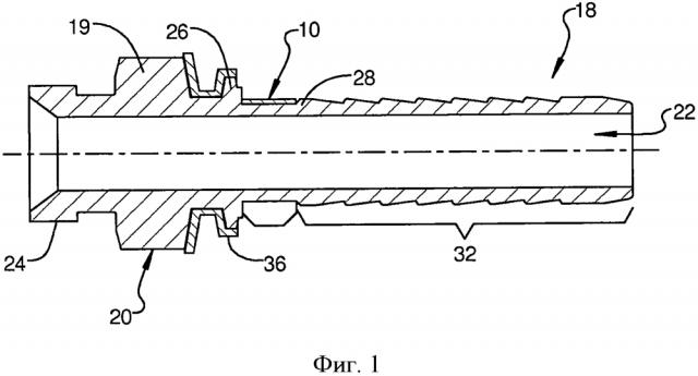 Соединитель трубопроводов с режущим фиксатором шланга (патент 2596410)
