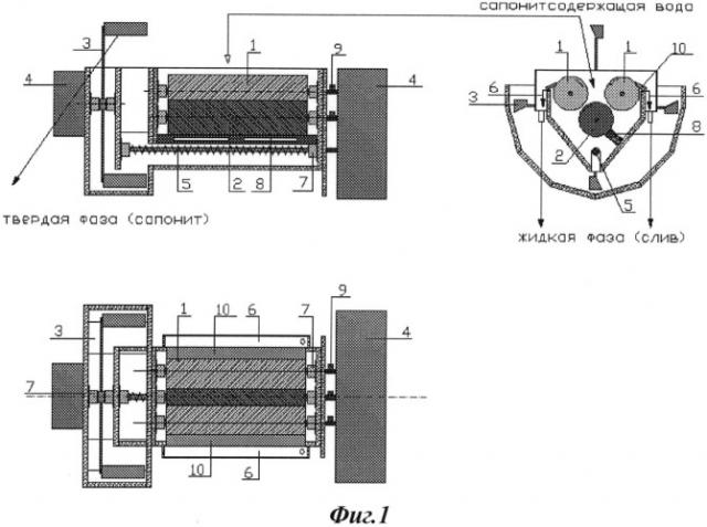 Способ обесшламливания оборотных сапонитсодержащих вод и устройство для его реализации (патент 2529220)