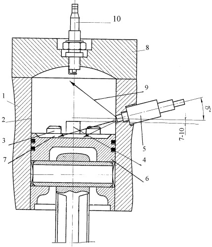 Двухтактный бензиновый двигатель с непосредственным впрыском топлива и электронной системой управления (патент 2344299)