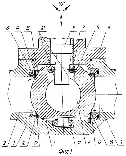 Кран шаровой (патент 2273782)