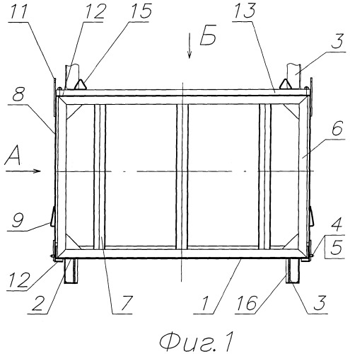 Многооборотный сборно-разборный металлический контейнер (патент 2347181)