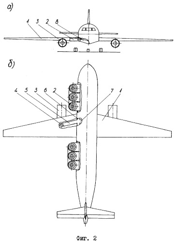 Безаэродромный летательный аппарат с откидными подъемно-несущими турбовентиляторами (патент 2354585)