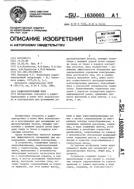 Радиоэлектронный блок (патент 1630003)