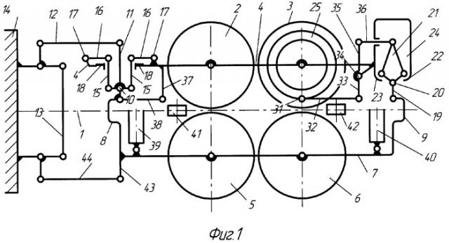 Несимметричное реверсивное тяговое устройство (патент 2289522)