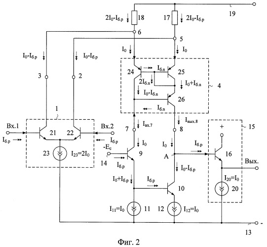 Каскодный дифференциальный усилитель (патент 2412529)