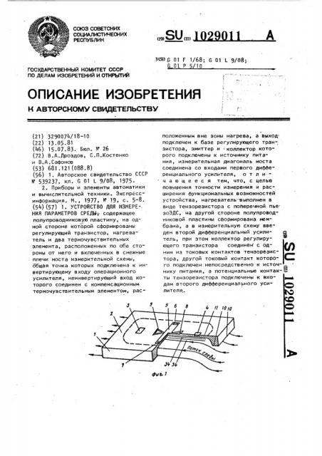 Устройство для измерения параметров среды (патент 1029011)