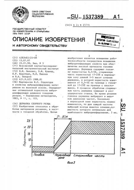 Державка сборного резца (патент 1537389)