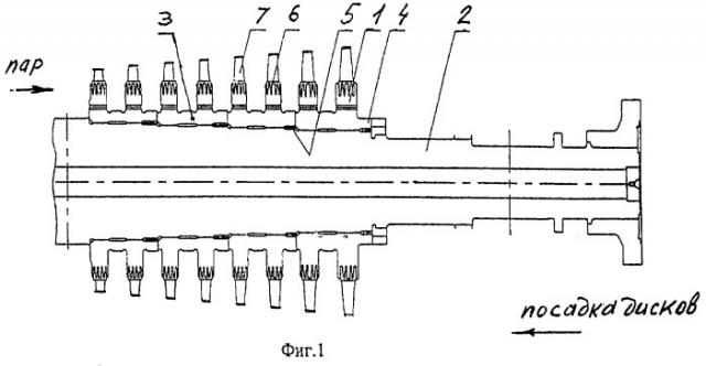 Ротор паровой турбины (патент 2282038)