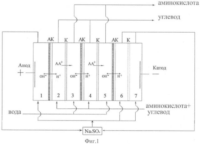 Способ разделения аминокислот и углеводов электродиализом (патент 2426584)