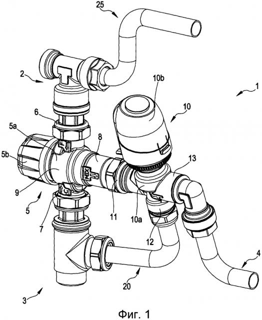 Устройство, узел и способ для смешивания воды для очистного комплекса и для выполнения дезинфекции от легионеллы (патент 2622332)