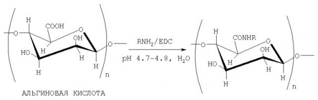 Способ получения конъюгатов альгиновой кислоты (патент 2283848)