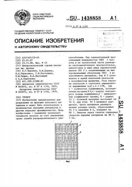 Грохот (патент 1438858)