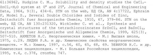 Полихлорцинкаты металлов iiа группы (патент 2395455)