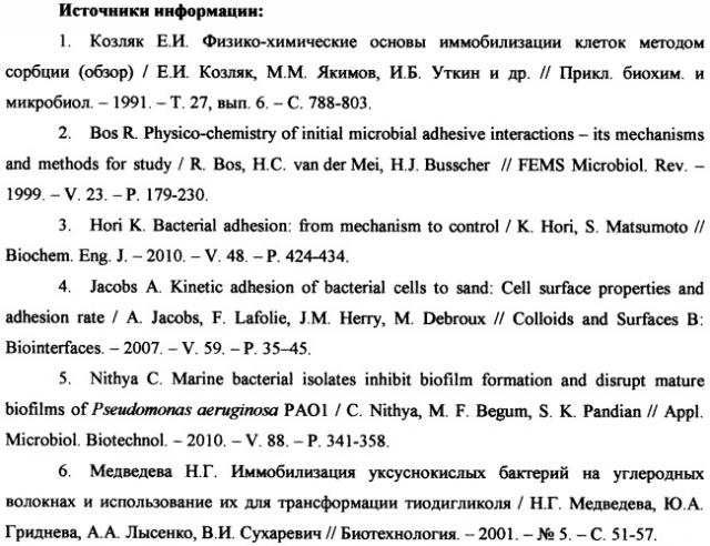 Способ и установка для определения эффективности адсорбционной иммобилизации микроорганизмов и мониторинга функционального состояния биокатализаторов на основе иммобилизованных микробных клеток (патент 2475542)