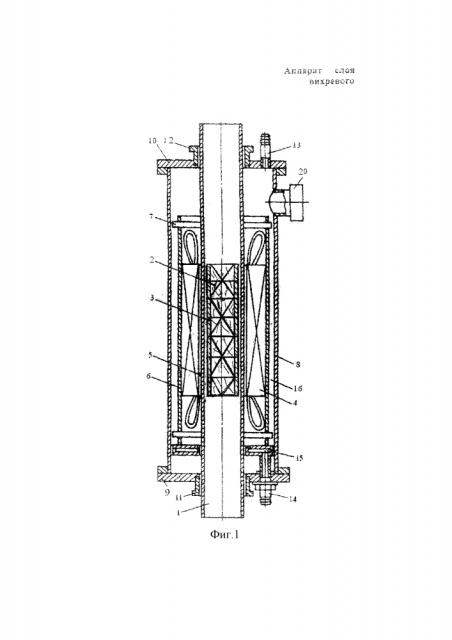 Аппарат слоя вихревого (патент 2614013)