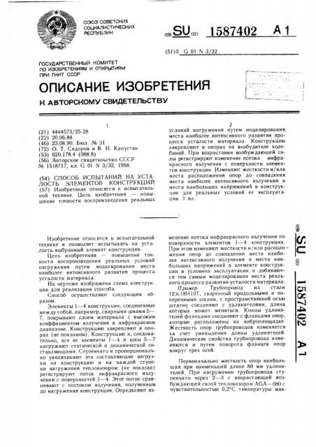 Способ испытаний на усталость элементов конструкций (патент 1587402)