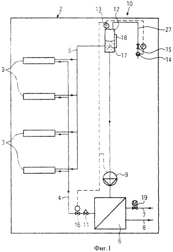 Способ и устройство для охлаждения электрических и электронных конструктивных элементов и модульных блоков, встроенных в приборных шкафах (патент 2481755)