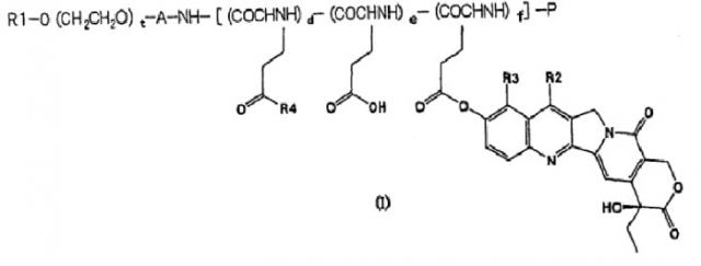 Высокомолекулярные производные камптотецинов (патент 2315782)