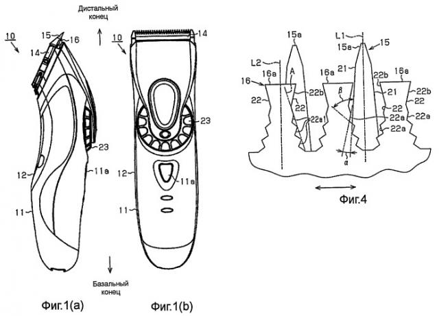 Устройство лезвия машинки для стрижки волос и электрическая машинка для стрижки волос (патент 2402417)