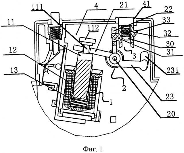 Приводной механизм модуля защиты от утечки тока (патент 2611062)