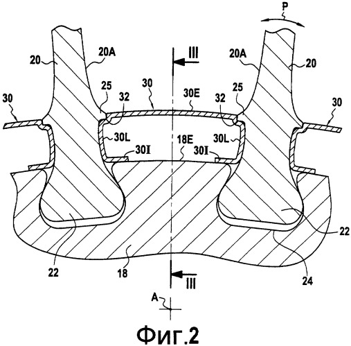 Вращающийся узел вентилятора газотурбинного двигателя, вентилятор, содержащий узел, и газотурбинный двигатель (патент 2451215)
