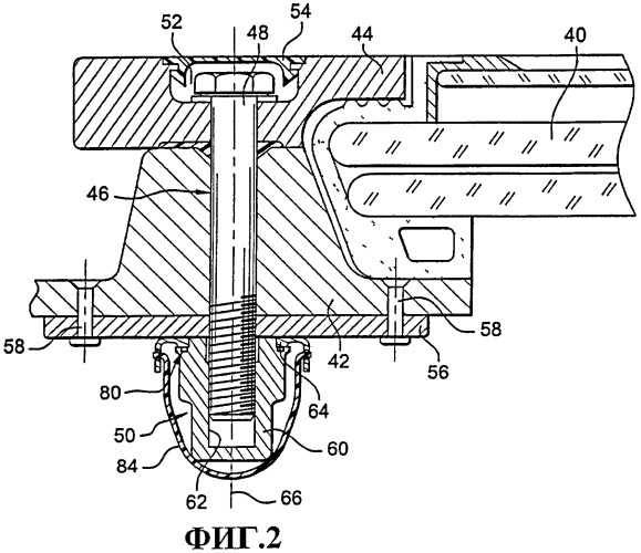 Гайка, предназначенная для крепления лобового стекла воздушного судна, и устройство крепления лобового стекла воздушного судна, содержащее такую гайку (патент 2413881)