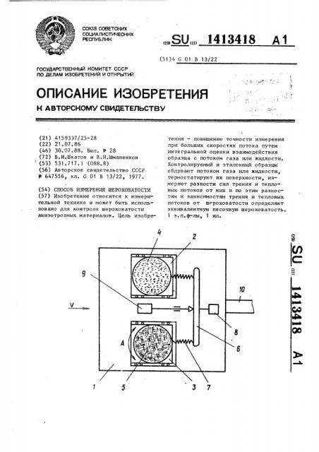 Способ измерения шероховатости (патент 1413418)