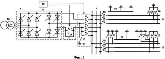 Установка для плавки гололеда на воздушных линиях электропередачи (патент 2546643)