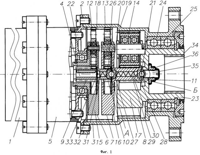 Электропривод с трехступенчатым планетарным редуктором (патент 2478849)