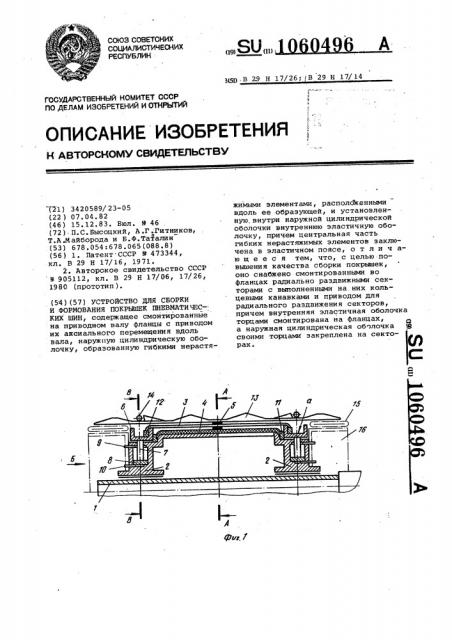 Устройство для сборки и формования покрышек пневматических шин (патент 1060496)