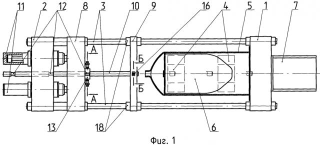 Горизонтальный пресс для извлечения блока губчатого титана из реторты (патент 2601828)
