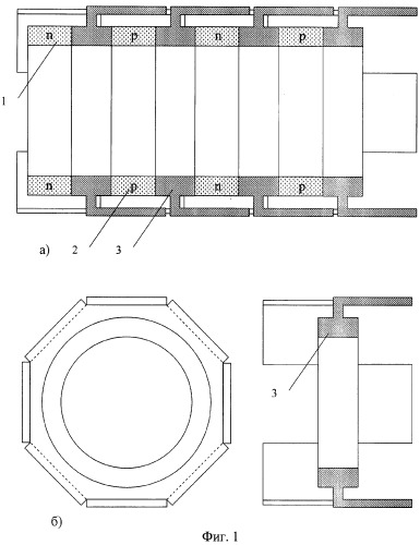 Термоэлектрическое устройство для локального контрастного температурного воздействия (патент 2282276)