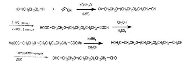 Способ получения высокочистых производных полиэтиленгликоль-альдегид (патент 2463317)
