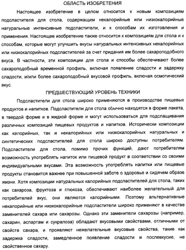 Композиция натурального интенсивного подсластителя, используемая к столу (патент 2425589)