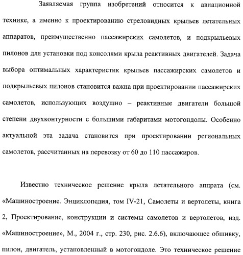 Крыло летательного аппарата и подкрыльевой пилон (патент 2312791)