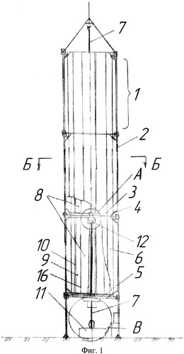 Вихревая ветроэнергетическая установка (патент 2375603)
