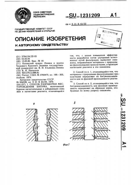 Способ разработки месторождения битума (патент 1231209)
