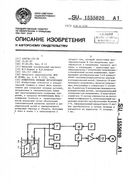 Измеритель площади металлизации (патент 1555620)