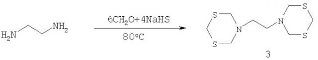 Способ селективного получения n-[3-(1,3,5-дитиазинан-5-ил)пропил]-n-[4-(1,3,5-дитиазинан-5-ил)бутил]амина и n1,n4-бис-[3-(1,3,5-дитиазинан-5-ил)пропил]-1,4-бутандиамина (патент 2409574)