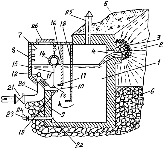 Гидротехническое сооружение для приема воды из родника (патент 2574469)