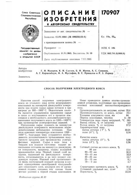 Способ получения электродного кокса (патент 170907)