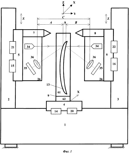 Оптоэлектронное устройство контроля геометрических параметров лопаток (патент 2254555)