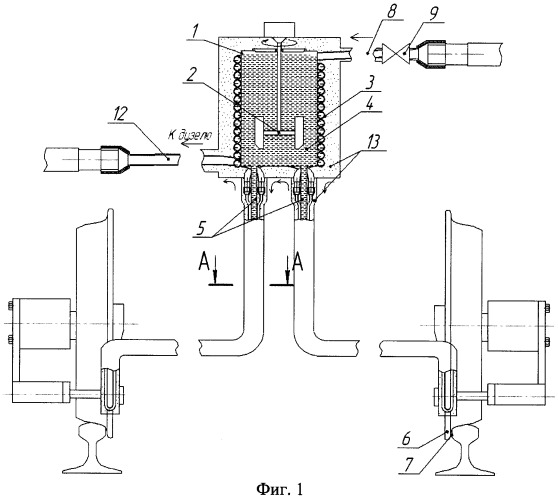 Устройство для нанесения смазки на рельсы (патент 2465162)