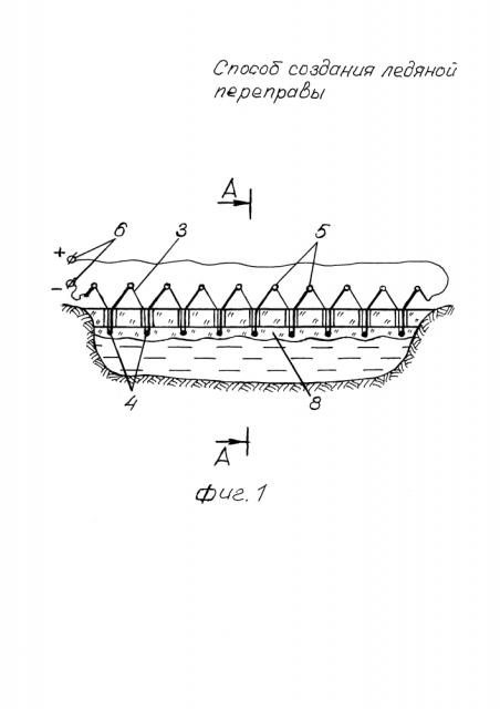 Способ создания ледяной переправы (патент 2646291)