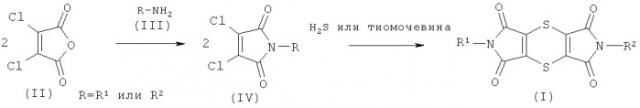 Способ получения дитиин-тетракарбоксимидов (патент 2559626)