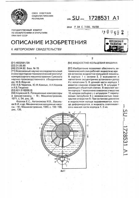 Жидкостно-кольцевая машина (патент 1728531)